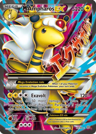 M Ampharos EX (88 Full Art) 088 - Holofoil XY Ancient Origins - Ultra Rare