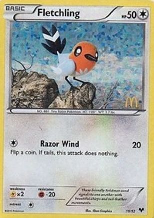 Fletchling 011/12 - Holofoil McDonalds Promos 2014 - Promo