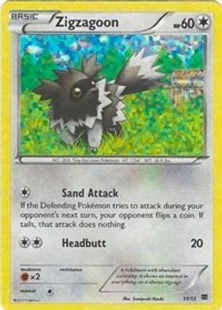 Zigzagoon 011/12 - Holofoil McDonalds Promos 2015 - Promo