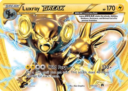 Luxray BREAK 047/122 - Holofoil XY BREAKpoint - Rare BREAK