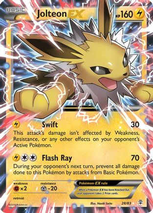 Jolteon EX 028/83 - Holofoil Generations - Ultra Rare
