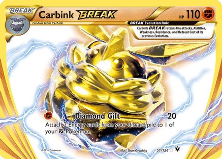 Carbink BREAK 051/124 - Holofoil XY Fates Collide - Rare BREAK