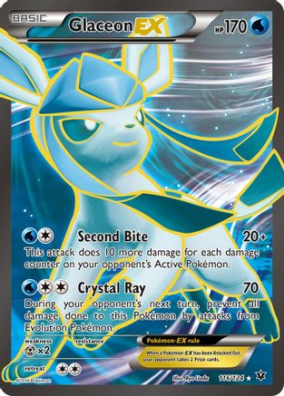 Glaceon EX (Full Art) 116/124 - Holofoil XY Fates Collide - Ultra Rare