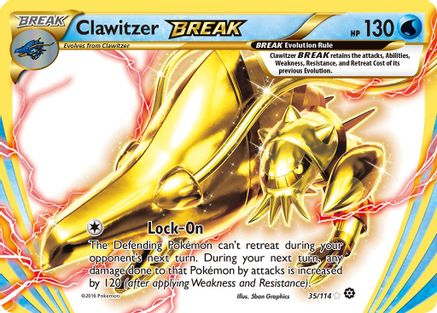 Clawitzer BREAK 035/114 - Holofoil XY Steam Siege - Rare BREAK