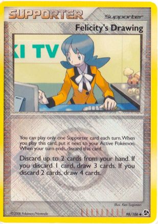 Felicity's Drawing 098/106 - Reverse Holofoil League & Championship Cards - Promo