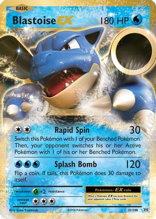 Blastoise EX 021/108 - Holofoil XY Evolutions - Ultra Rare