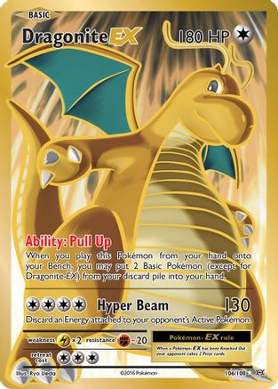 Dragonite EX (Full Art) 106/108 - Holofoil XY Evolutions - Ultra Rare