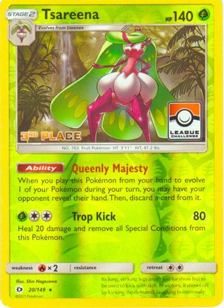Tsareena 020/149 - Reverse Holofoil League & Championship Cards - Promo