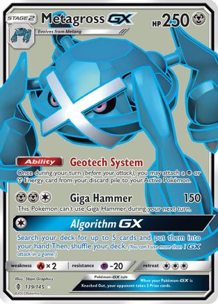 Metagross GX (Full Art) 139/145 - Holofoil SM Guardians Rising - Ultra Rare