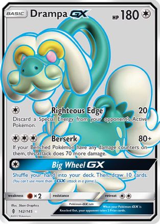 Drampa GX (Full Art) 142/145 - Holofoil SM Guardians Rising - Ultra Rare