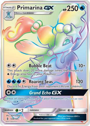 Primarina GX (Secret) 149 - Holofoil SM Guardians Rising - Secret Rare
