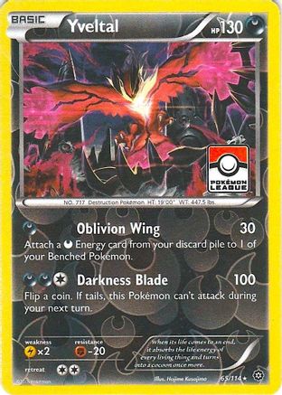 Yveltal 065/114 - Reverse Holofoil League & Championship Cards - Promo