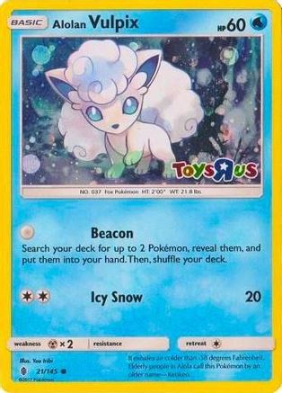 Alolan Vulpix 021/145 - Holofoil Miscellaneous Cards & Products - Promo