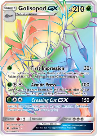 Golisopod GX (Secret) 148 - Holofoil SM Burning Shadows - Secret Rare