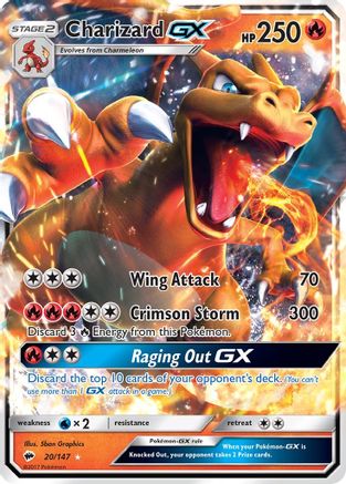 Charizard GX 020/147 - Holofoil SM Burning Shadows - Ultra Rare
