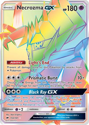 Necrozma GX (Secret) 153 - Holofoil SM Burning Shadows - Secret Rare