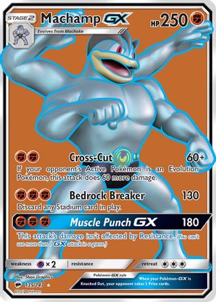 Machamp GX (Full Art) 135/147 - Holofoil SM Burning Shadows - Ultra Rare