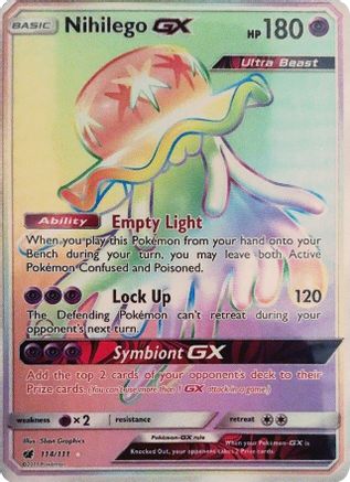 Nihilego GX (Secret) 114 - Holofoil SM Crimson Invasion - Secret Rare