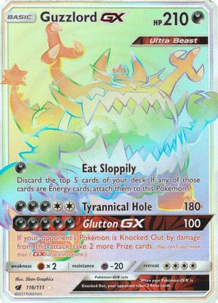 Guzzlord GX (Secret) 116 - Holofoil SM Crimson Invasion - Secret Rare