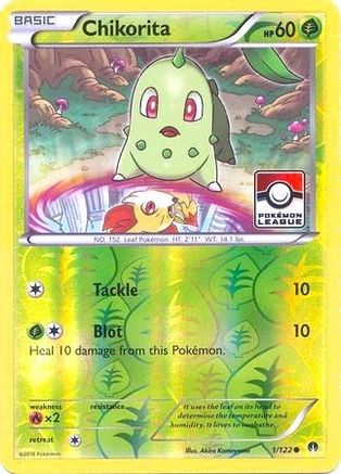 Chikorita 001/122 - Reverse Holofoil League & Championship Cards - Promo