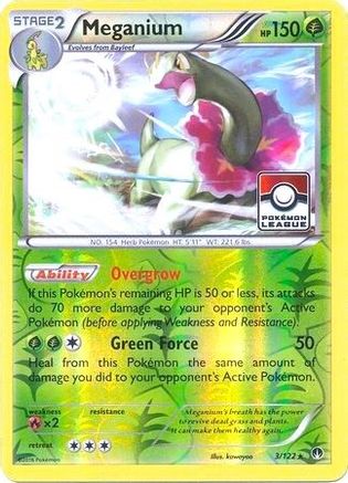 Meganium 003/122 - Reverse Holofoil League & Championship Cards - Promo