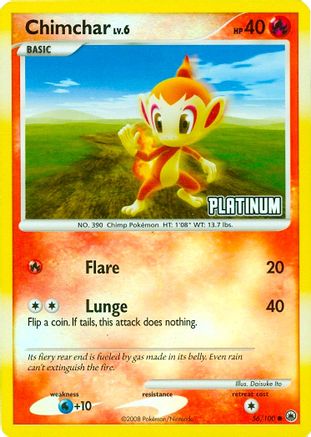 Chimchar 056/100 - Reverse Holofoil Burger King Promos - Promo
