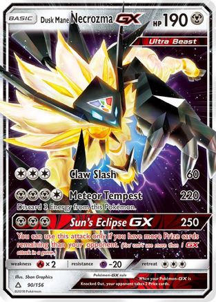 Dusk Mane Necrozma GX 090/156 - Holofoil SM Ultra Prism - Ultra Rare