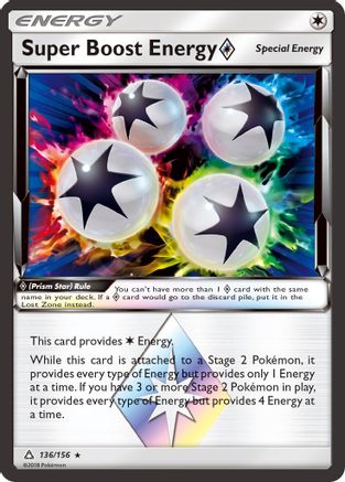 Super Boost Energy Prism Star 136/156 - Holofoil SM Ultra Prism - Prism Rare