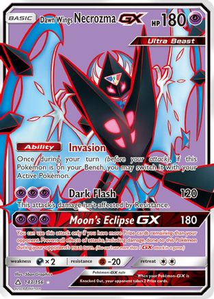 Dawn Wings Necrozma GX (Full Art) 143 - Holofoil SM Ultra Prism - Ultra Rare