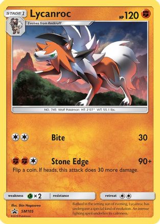 Lycanroc SM105 - Holofoil SM Promos - Promo