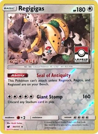 Regigigas 084/111 - Reverse Holofoil League & Championship Cards - Promo