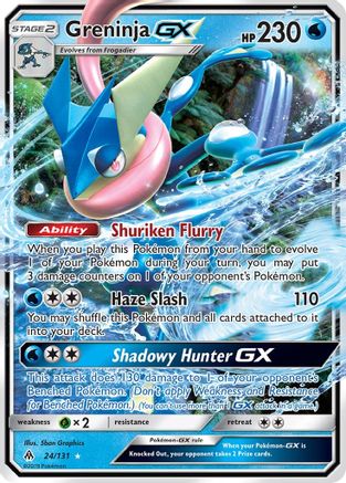 Greninja GX 024/131 - Holofoil SM Forbidden Light - Ultra Rare