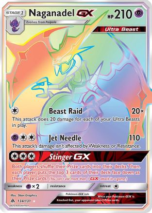 Naganadel GX (Secret) 134 - Holofoil SM Forbidden Light - Secret Rare