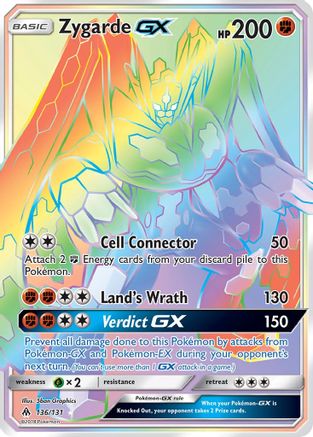 Zygarde GX (Secret) 136 - Holofoil SM Forbidden Light - Secret Rare