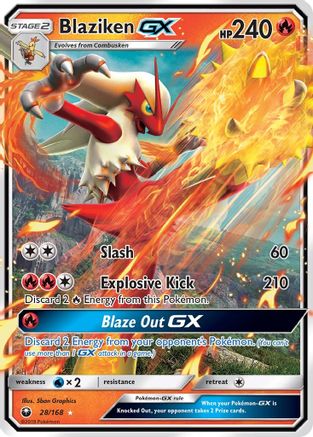 Blaziken GX 028/168 - Holofoil SM Celestial Storm - Ultra Rare