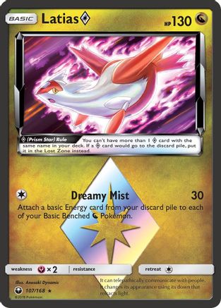 Latias Prism Star 107/168 - Holofoil SM Celestial Storm - Prism Rare