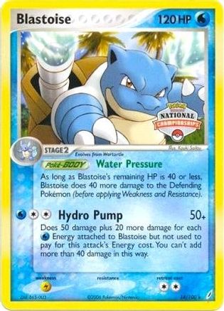 Blastoise 014/100 League & Championship Cards - Promo