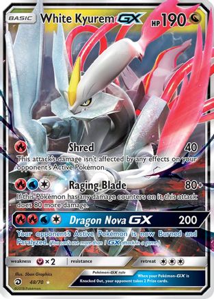 White Kyurem GX 048/70 - Holofoil Dragon Majesty - Ultra Rare