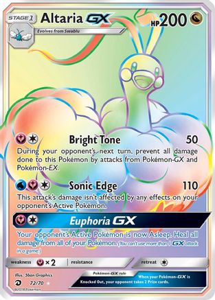 Altaria GX (Secret) 072 - Holofoil Dragon Majesty - Secret Rare