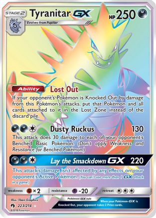 Tyranitar GX (Secret) 223 - Holofoil SM Lost Thunder - Secret Rare