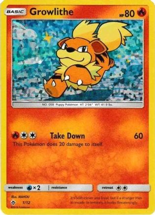 Growlithe 001/12 - Holofoil McDonalds Promos 2018 - Promo