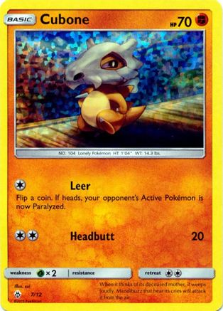 Cubone 007/012 - Holofoil McDonalds Promos 2018 - Promo
