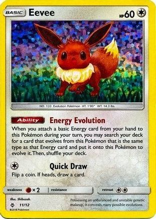 Eevee 011/012 - Holofoil McDonalds Promos 2018 - Promo