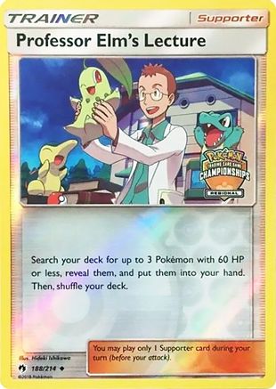 Professor Elm's Lecture 188/214 - Reverse Holofoil League & Championship Cards - Promo