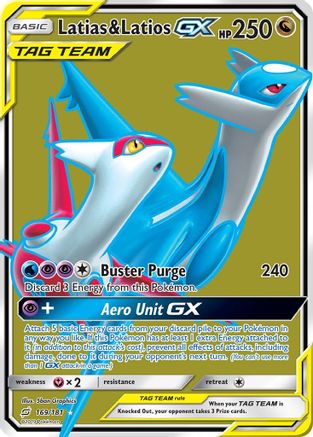 Latias & Latios GX (Full Art) 169/181 - Holofoil SM Team Up - Ultra Rare
