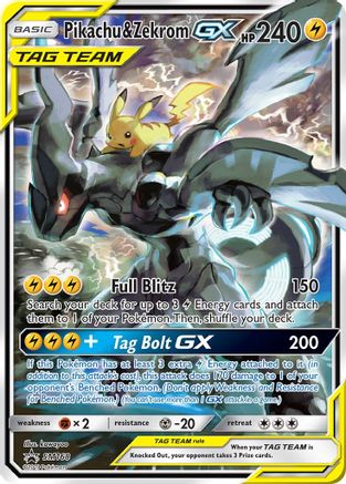 Pikachu & Zekrom GX SM168 - Holofoil SM Promos - Promo
