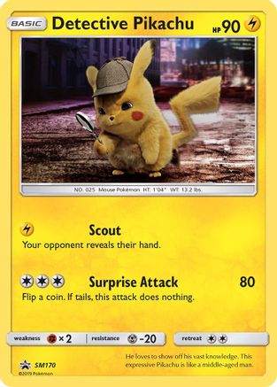 Detective Pikachu SM170 - Holofoil SM Promos - Promo