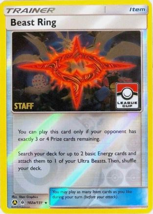 Beast Ring 102a/131 - Reverse Holofoil League & Championship Cards - Promo