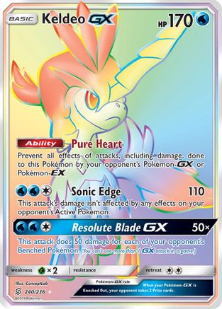 Keldeo GX (Secret) 240 - Holofoil SM Unified Minds - Secret Rare
