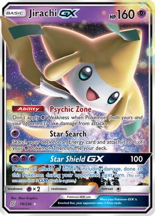 Jirachi GX 079/236 - Holofoil SM Unified Minds - Ultra Rare